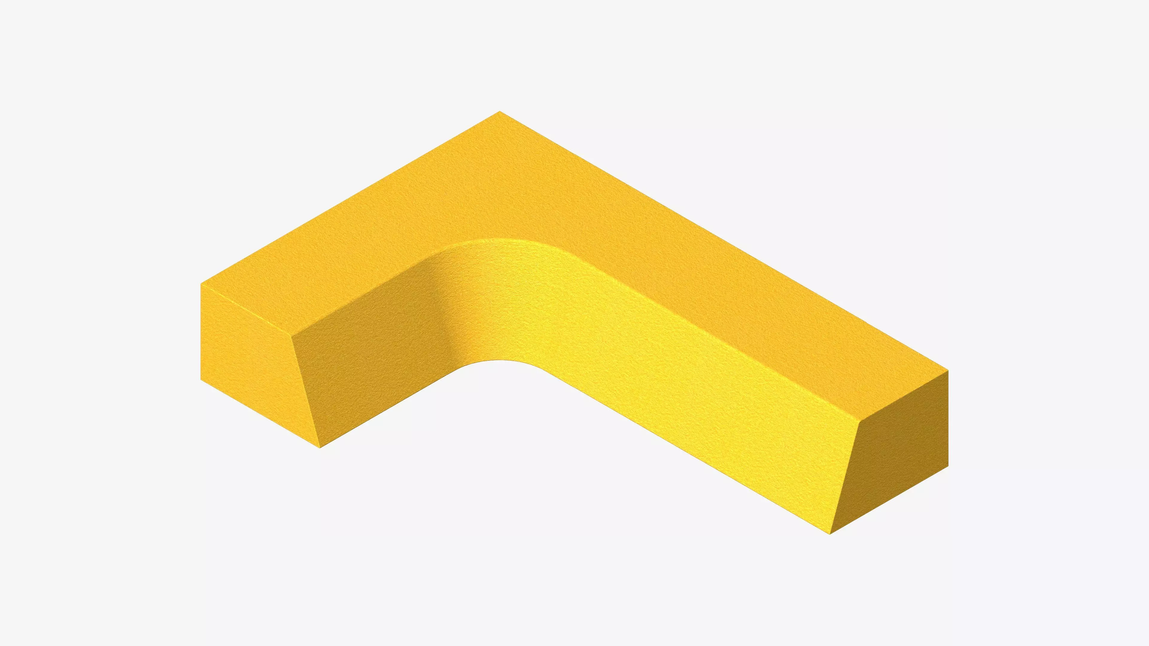 Seating - Contemporary - Three - Corner - Backrest - Left Low-poly 3D model_0