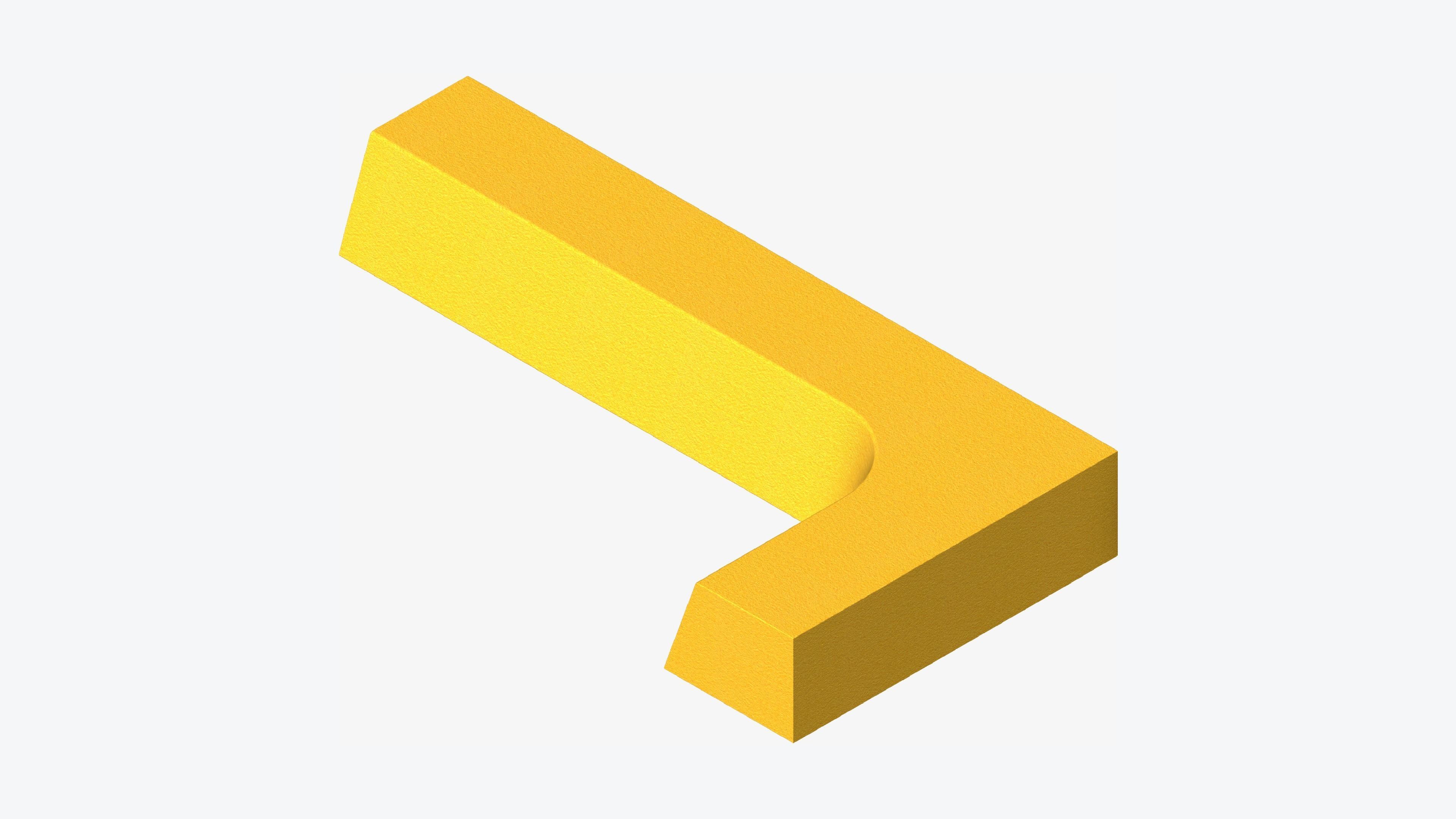 Seating - Contemporary - Three - Corner - Backrest - Right Low-poly 3D model_6