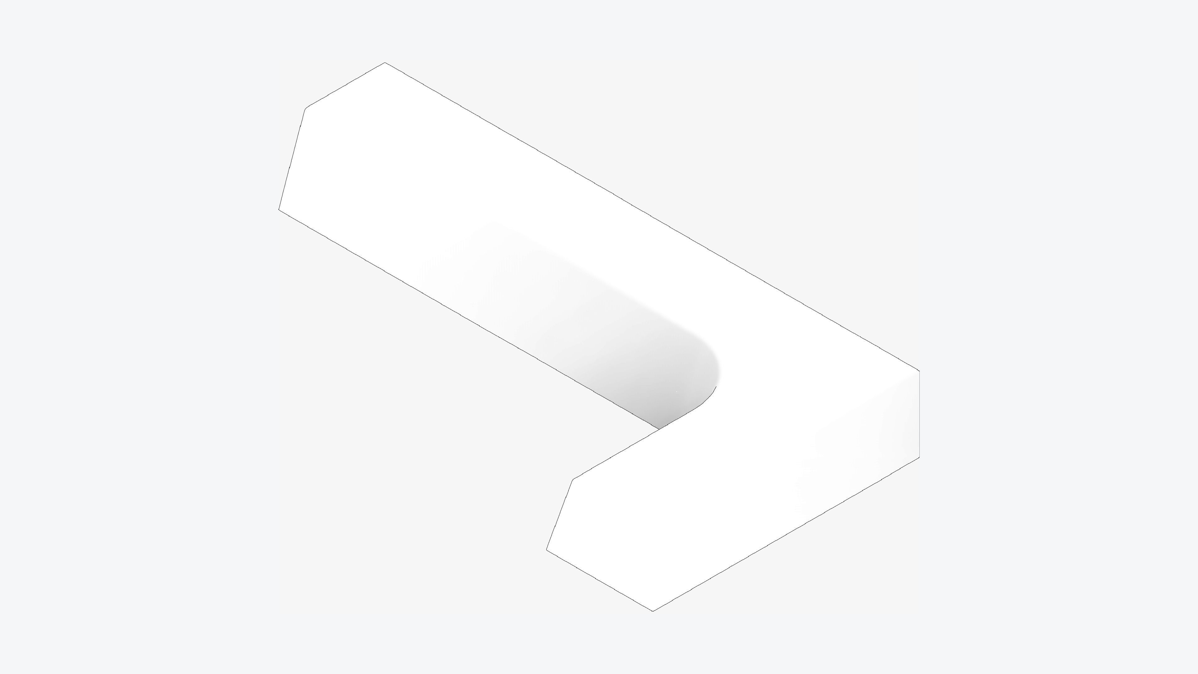 Seating - Contemporary - Three - Corner - Backrest - Right Low-poly 3D model_2