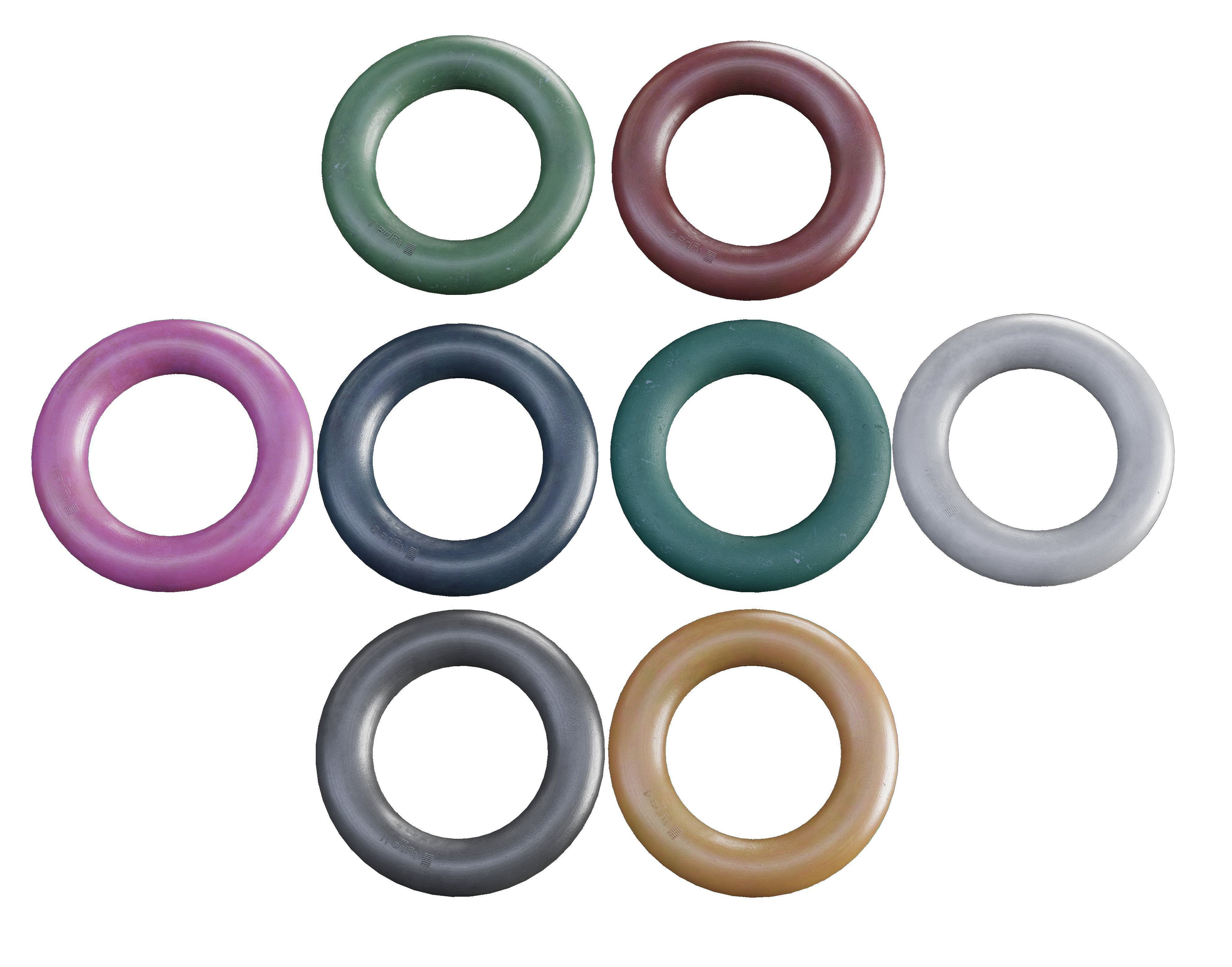 collection 9 colors sports round wrist hand trainer da1 Low-poly 3D model_4