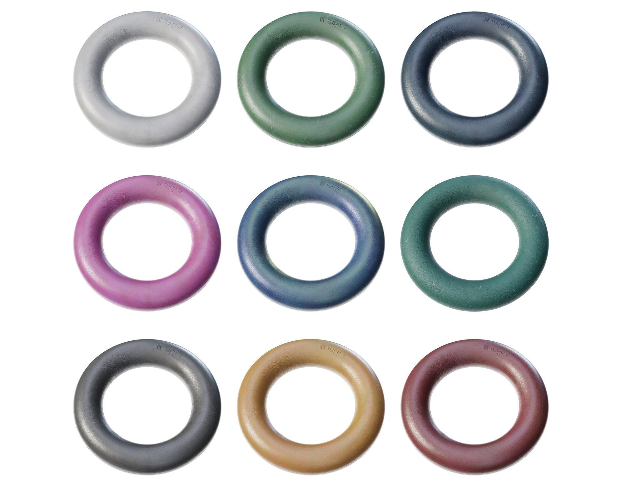 collection 9 colors sports round wrist hand trainer da1 Low-poly 3D model_5