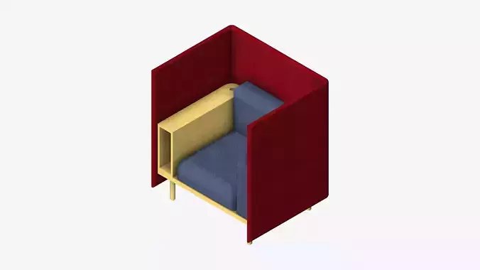 Sofa - Contemporary - Flame - Chair - Armrest Shelf - Left