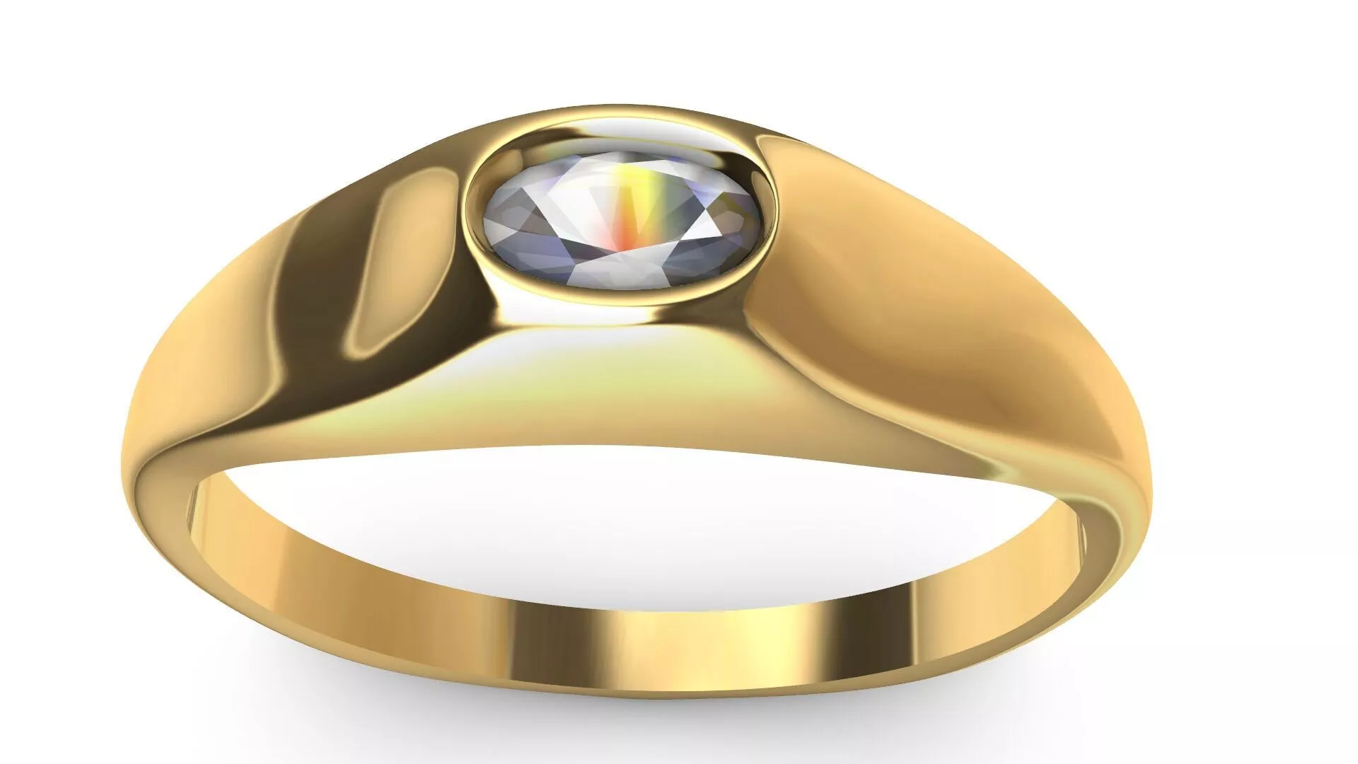 oval square shank ring stl verified 3D print model