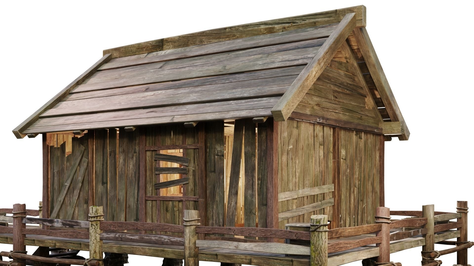 Old Lake House 22 PBR 4K GameReady Low-poly 3D model_7