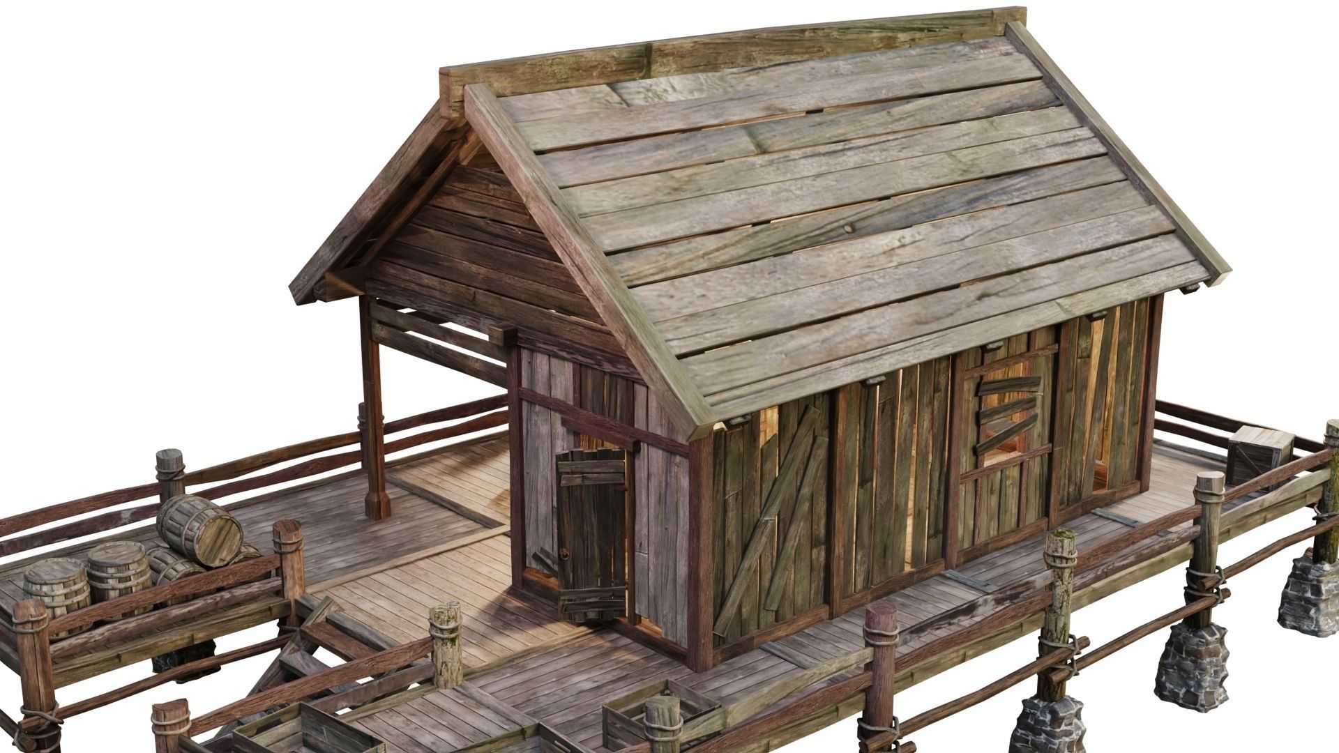 Old Lake House 22 PBR 4K GameReady Low-poly 3D model_11
