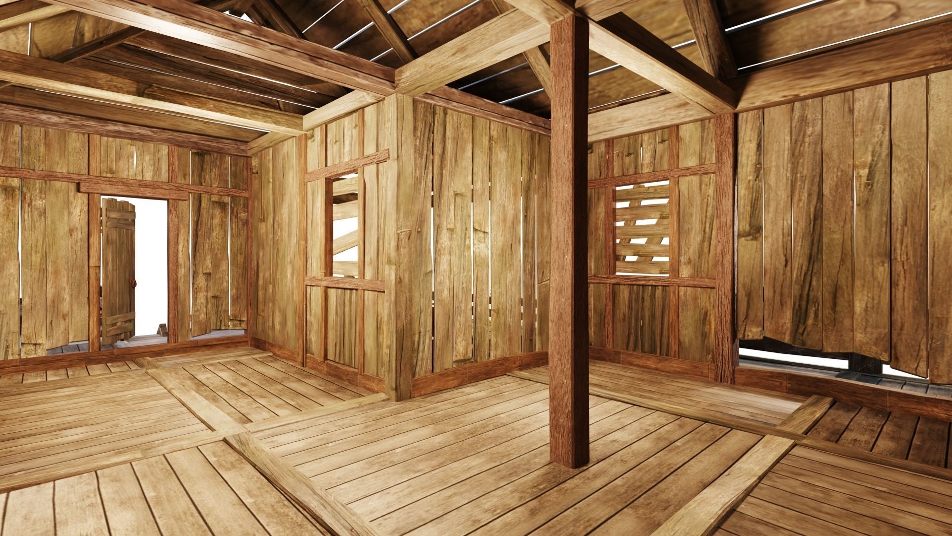 Old Lake House 22 PBR 4K GameReady Low-poly 3D model_6