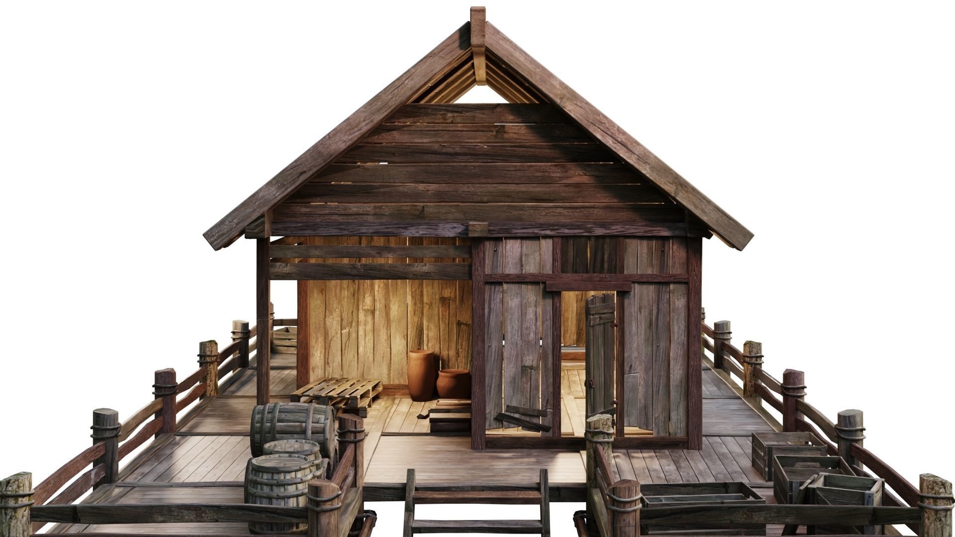 Old Lake House 22 PBR 4K GameReady Low-poly 3D model_4