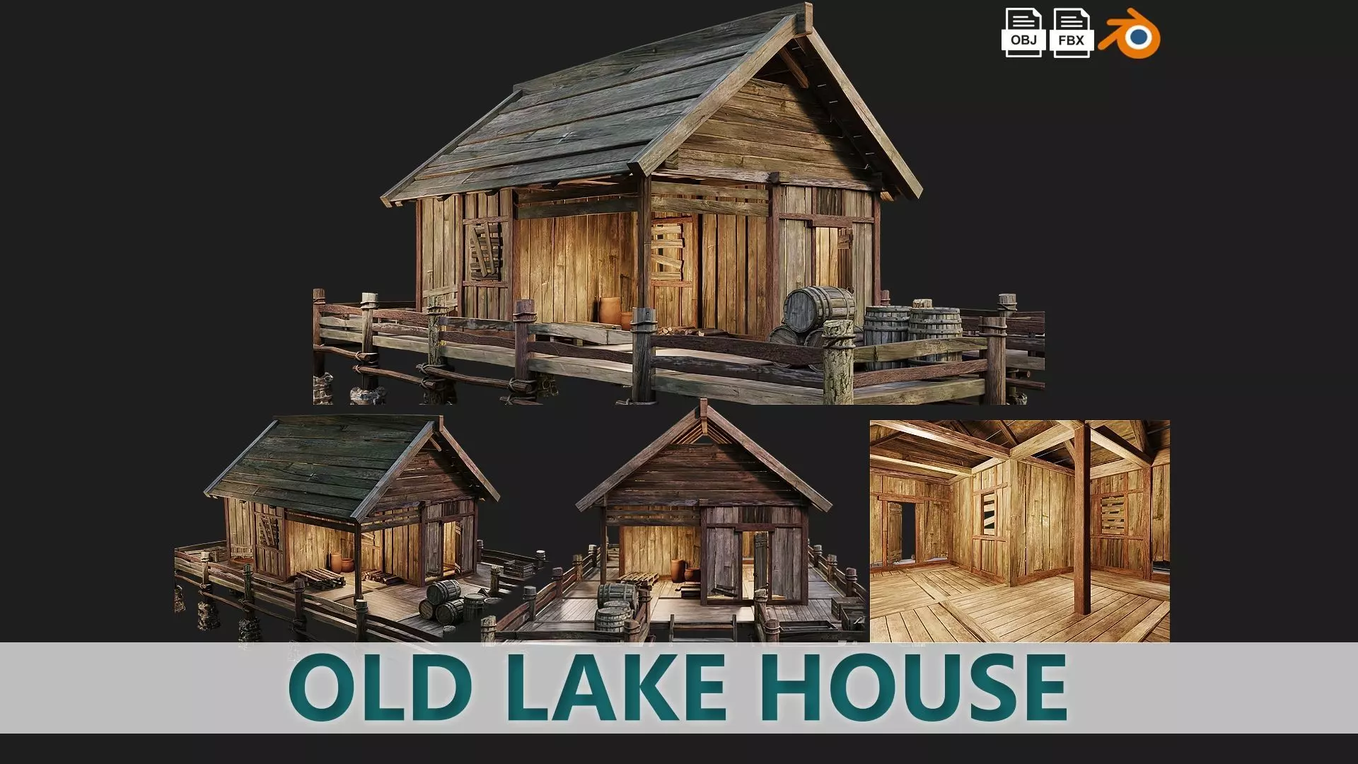 Old Lake House 22 PBR 4K GameReady Low-poly 3D model_0