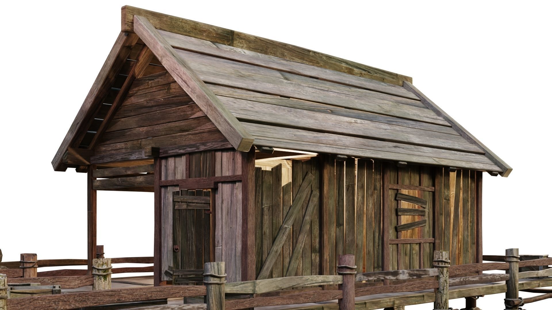 Old Lake House 22 PBR 4K GameReady Low-poly 3D model_3