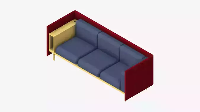 Sofa - Contemporary - Flame - Medium - Armrest Shelf