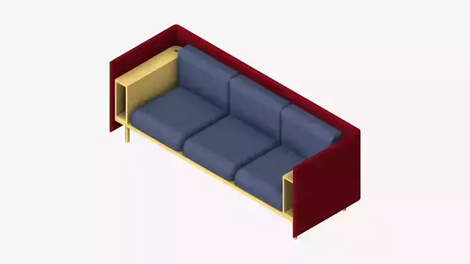 Sofa - Contemporary - Flame - Medium - Armrest Shelf