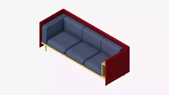 Sofa - Contemporary - Flame - Medium - Armrest Shelf