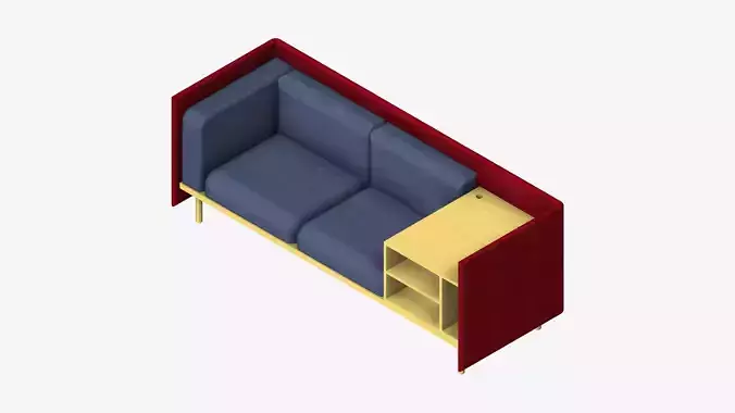 Sofa - Contemporary - Flame - Medium - Corner Shelf