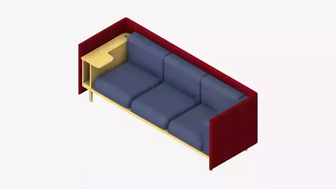 Sofa - Contemporary - Flame - Medium Work Shelf - Left