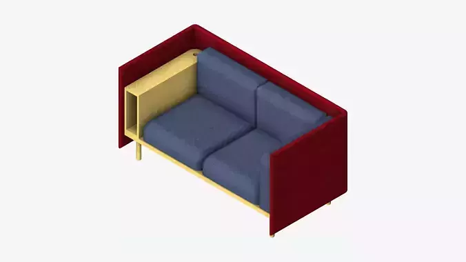Sofa - Contemporary - Flame - Small - Armrest Shelf