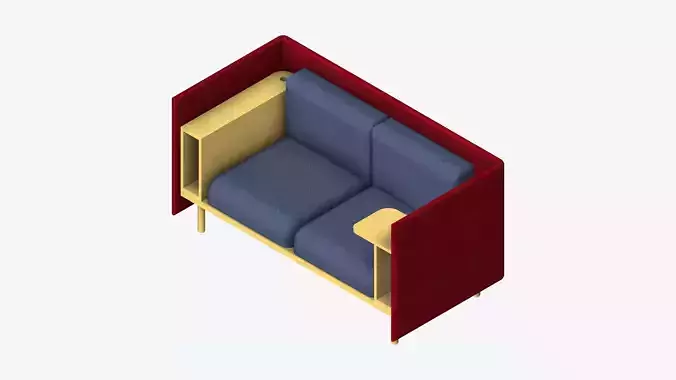 Sofa - Contemporary - Flame - Small - Armrest Shelf