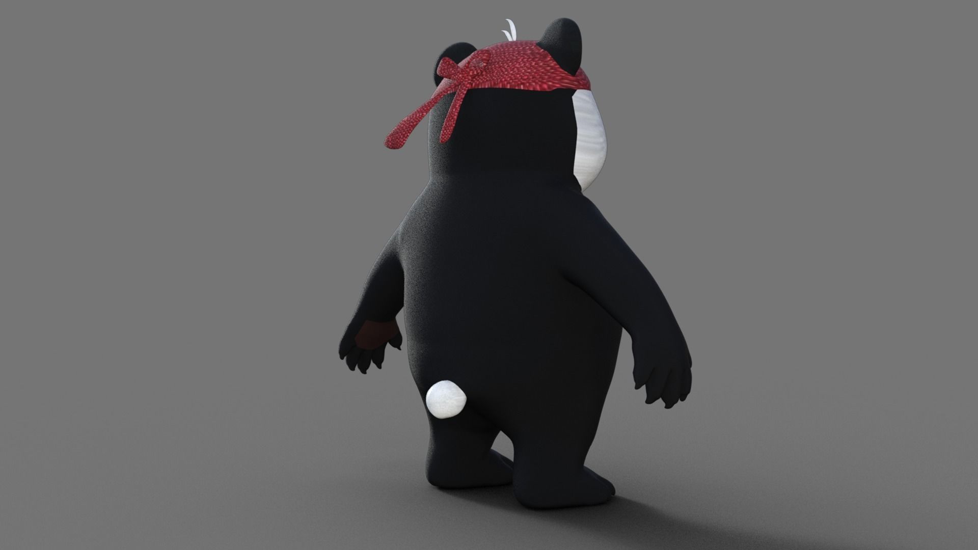 3D Lowpoly Cute Panda 3D model_5