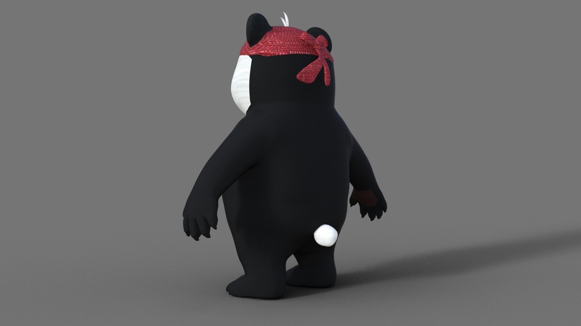 3D Lowpoly Cute Panda 3D model_3