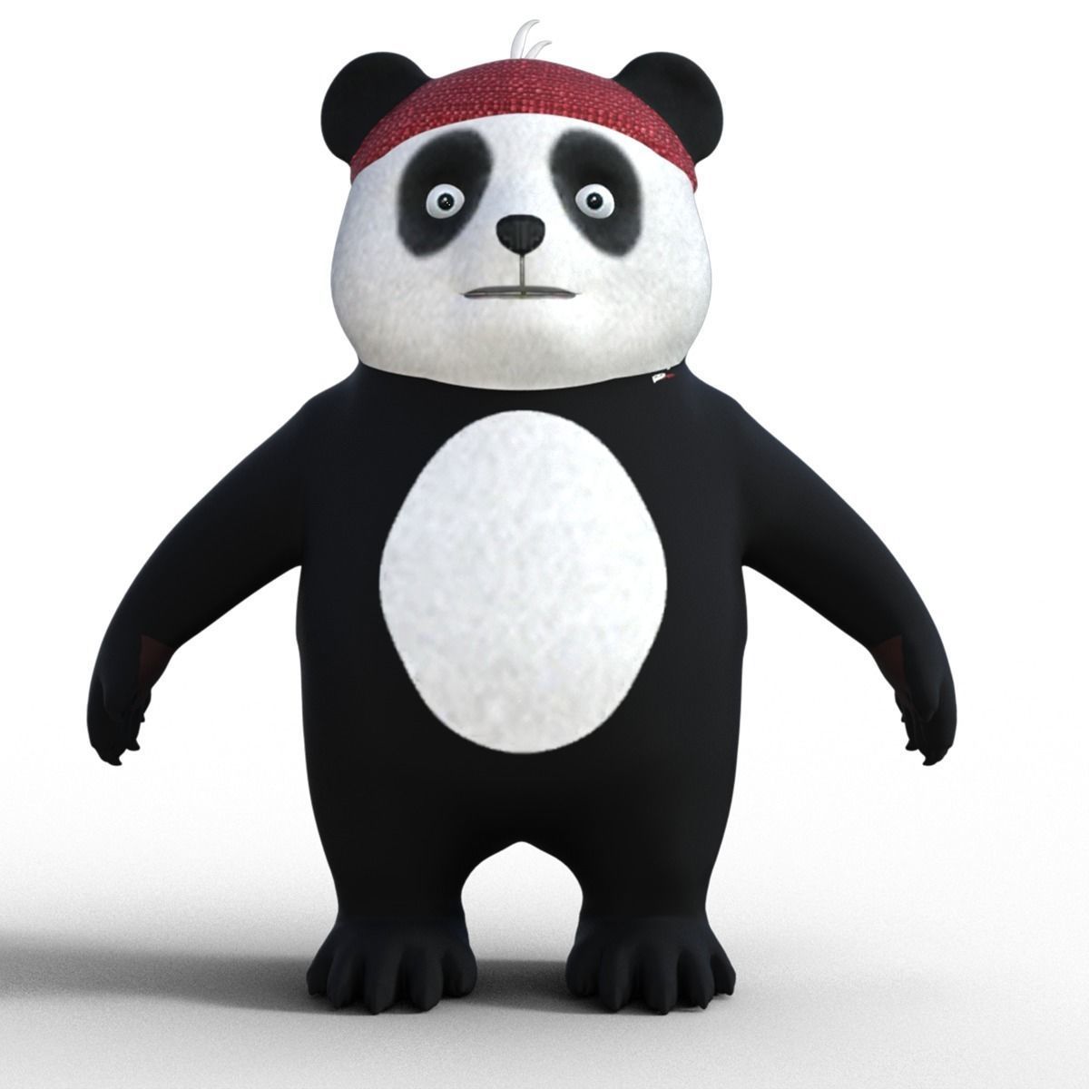 3D Lowpoly Cute Panda 3D model_8