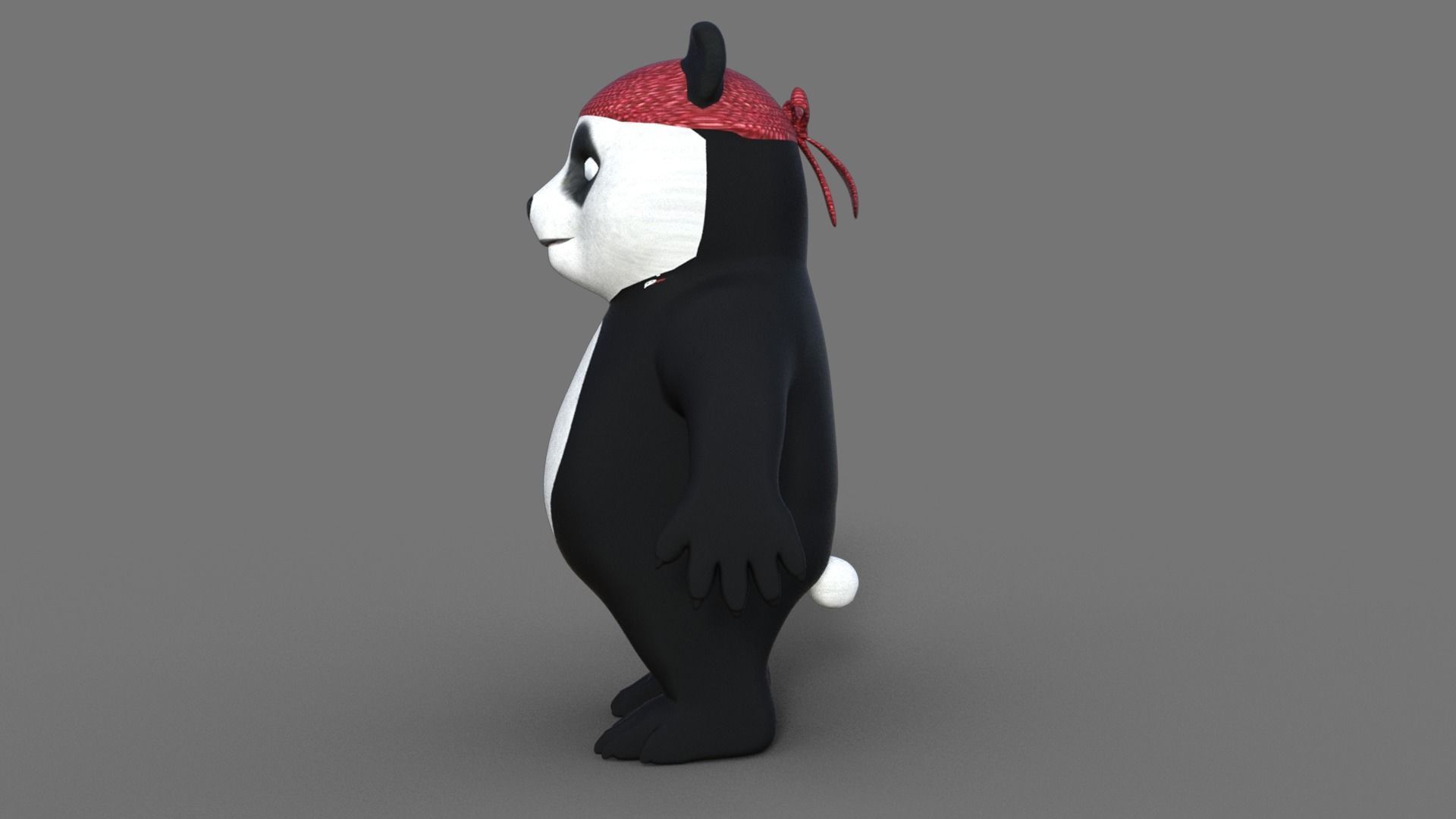 3D Lowpoly Cute Panda 3D model_2