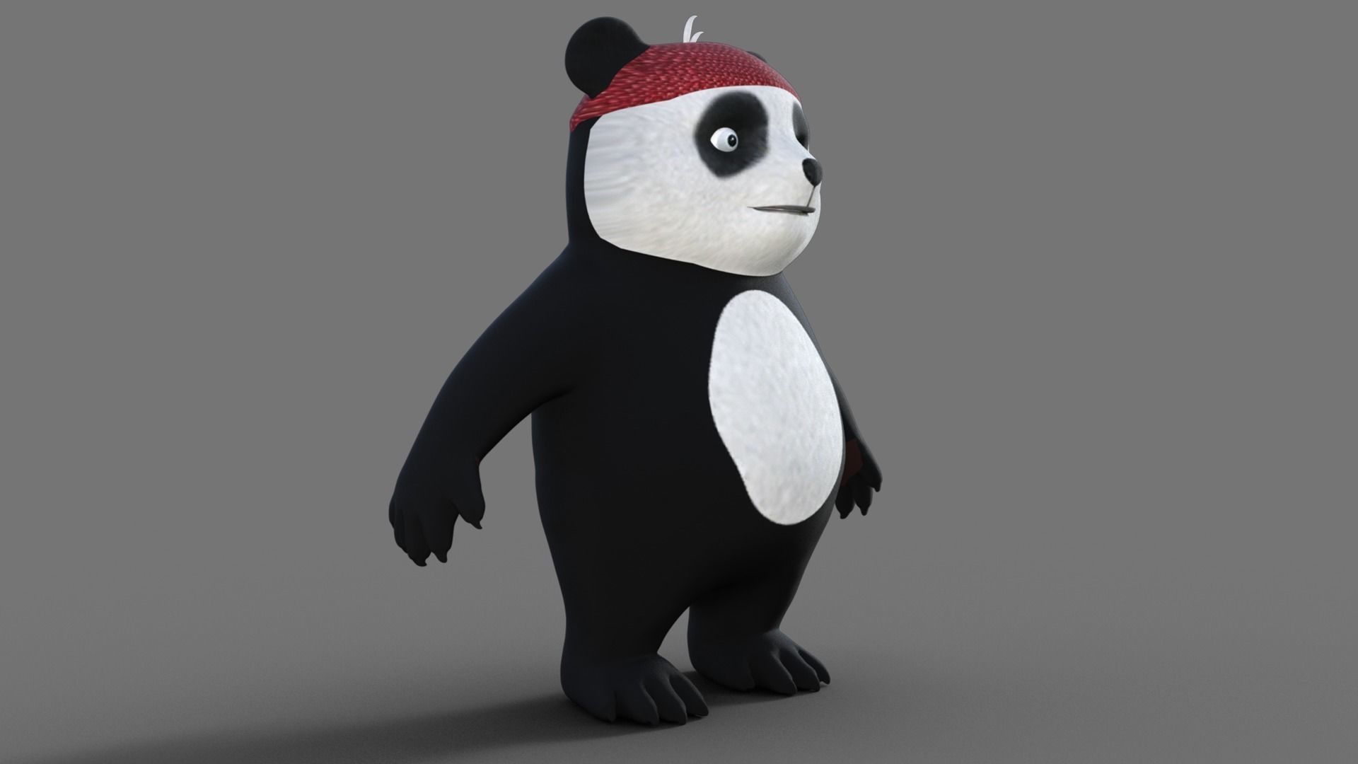 3D Lowpoly Cute Panda 3D model_7