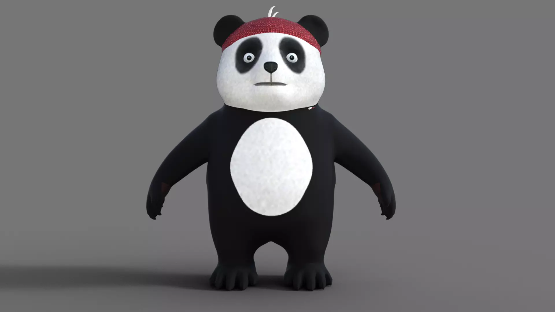 3D Lowpoly Cute Panda 3D model_0