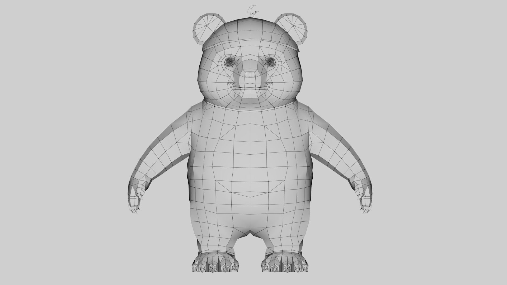 3D Lowpoly Cute Panda 3D model_16