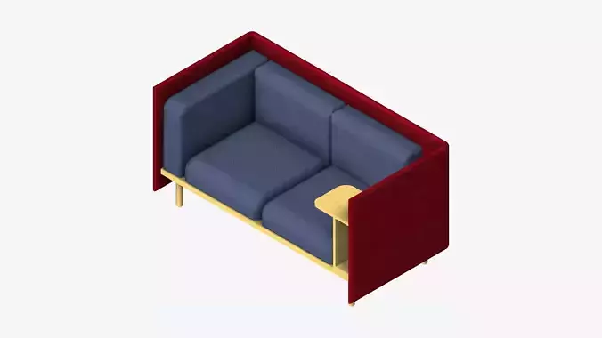 Sofa - Contemporary - Flame - Small Work Shelf - Right
