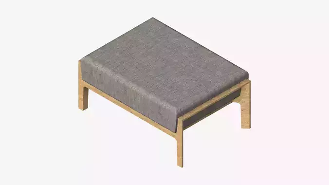 Furniture - Sofa - Contemporary - Oak - Footstool