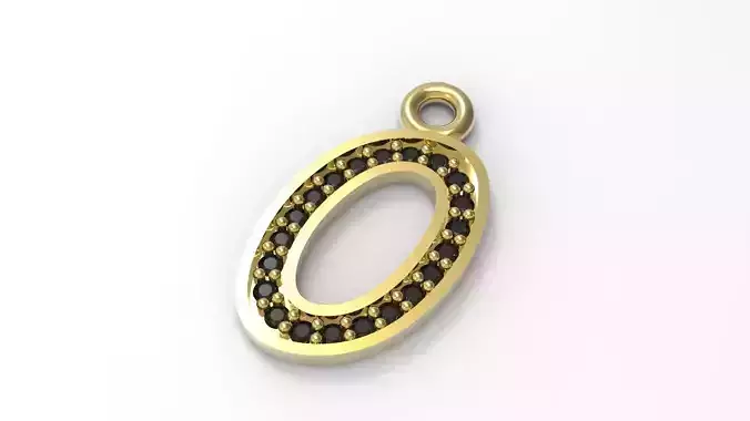 O Letter Alphabet Pendant