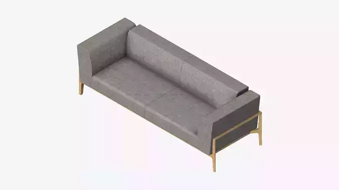 Furniture - Sofa - Contemporary - Oak - Large - Sofa