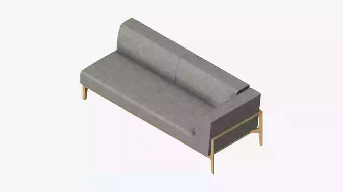 Furniture - Sofa - Contemporary - Oak - Medium - Sofa - Left
