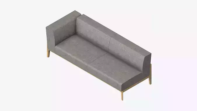 Furniture - Sofa - Contemporary - Oak - Medium - Sofa - Right