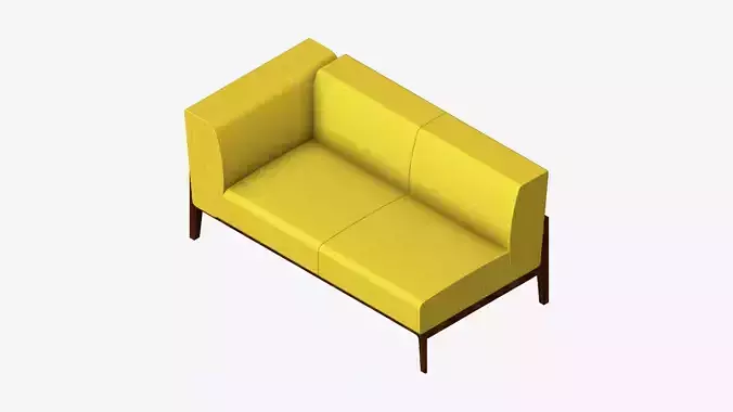 Furniture - Sofa - Contemporary - Oak - Sofa - Right