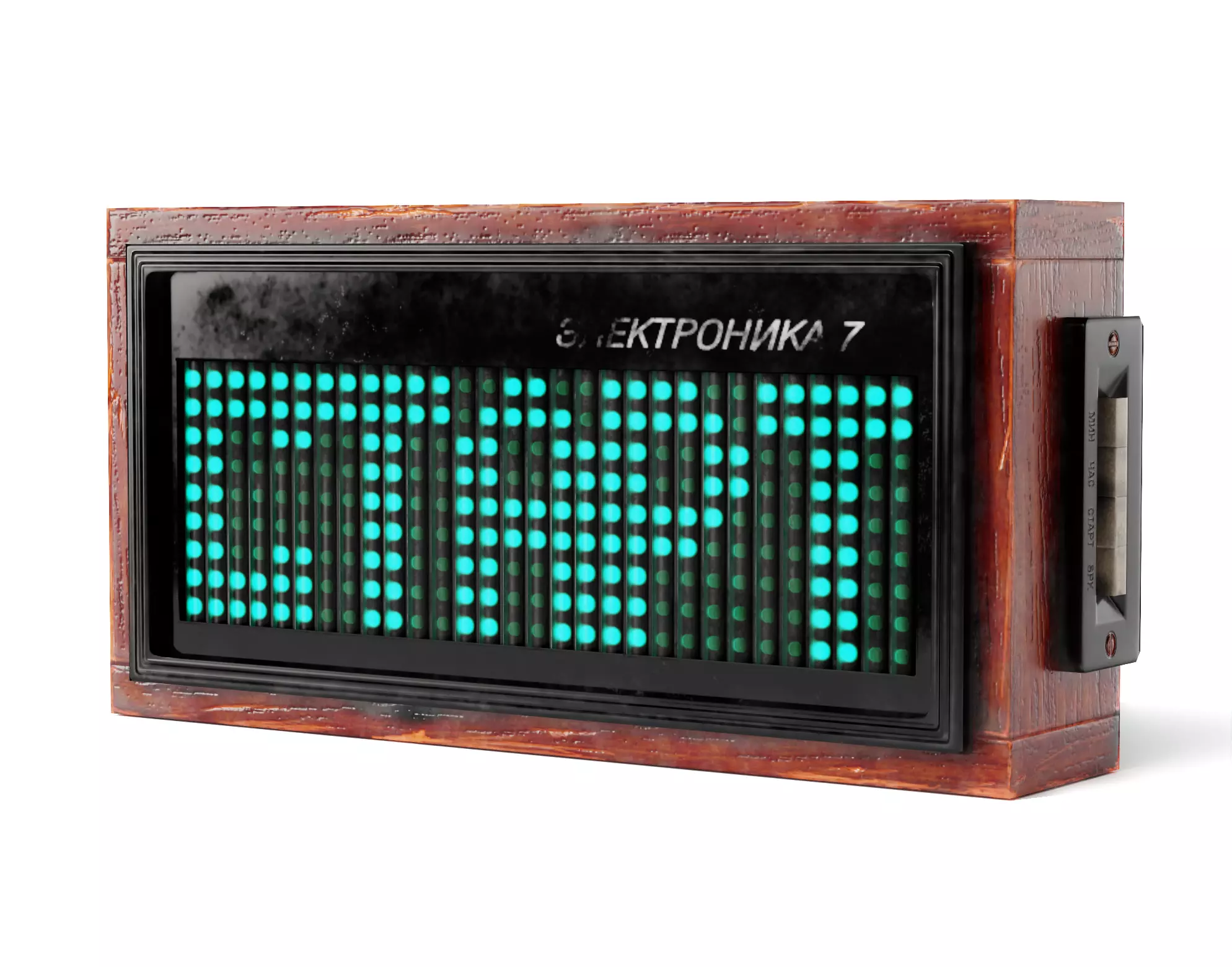 Electronica 7m vintage old clock al5 Low-poly 3D model