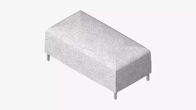 Furniture - Sofa - Contemporary - Snow - Footstool Rectangular