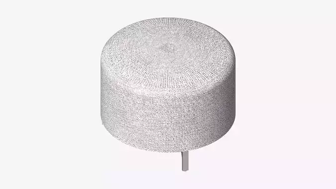 Furniture - Sofa - Contemporary - Snow - Footstool Round