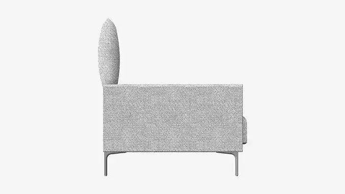 Furniture - Sofa - Contemporary - Snow - Large Low-poly 3D model 6