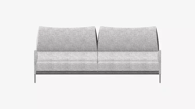 Furniture - Sofa - Contemporary - Snow - Large Low-poly 3D model 5