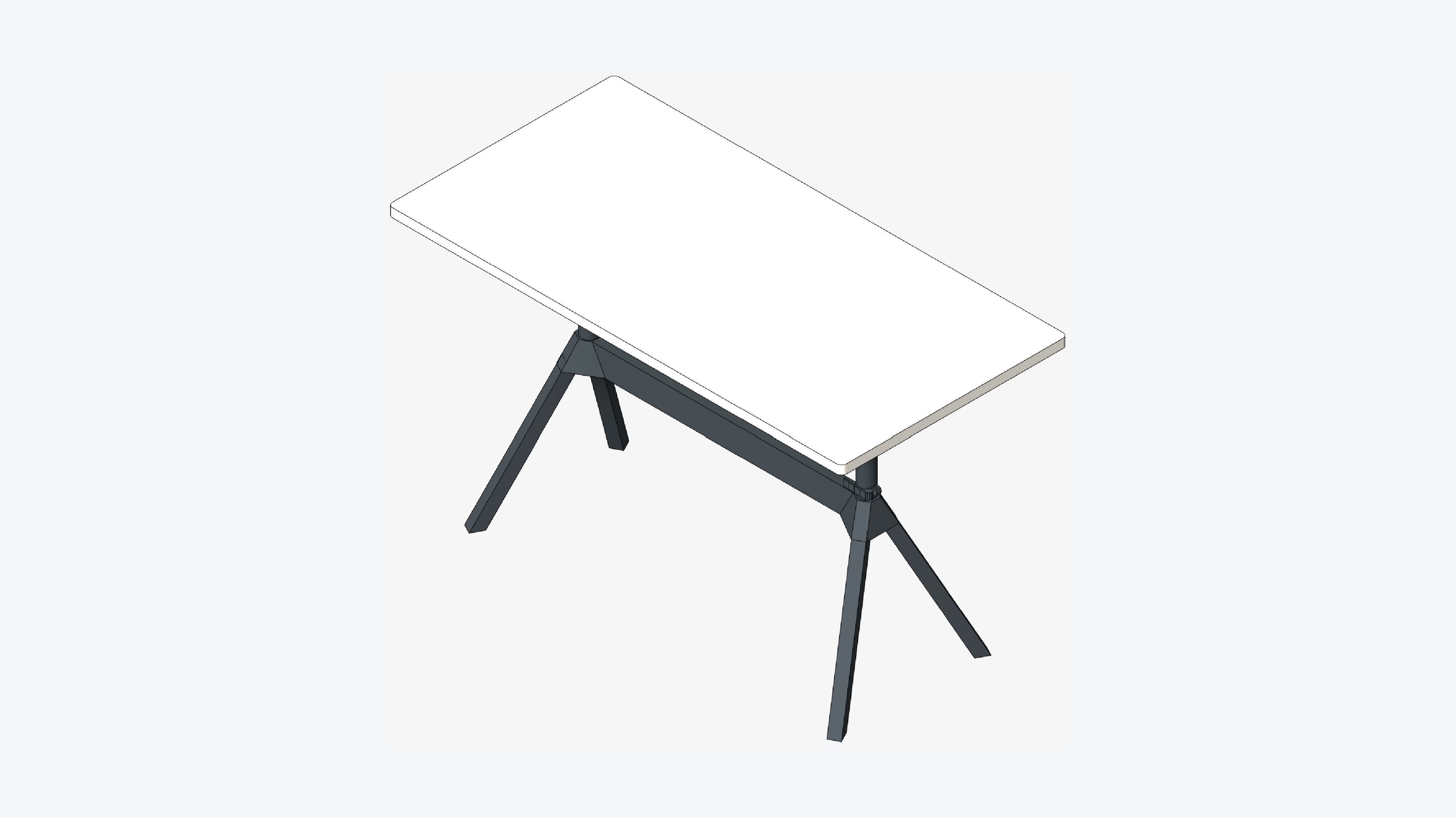 Furniture - Table - Contemporary - Buzz - MDF - Type 2 Low-poly 3D model_1