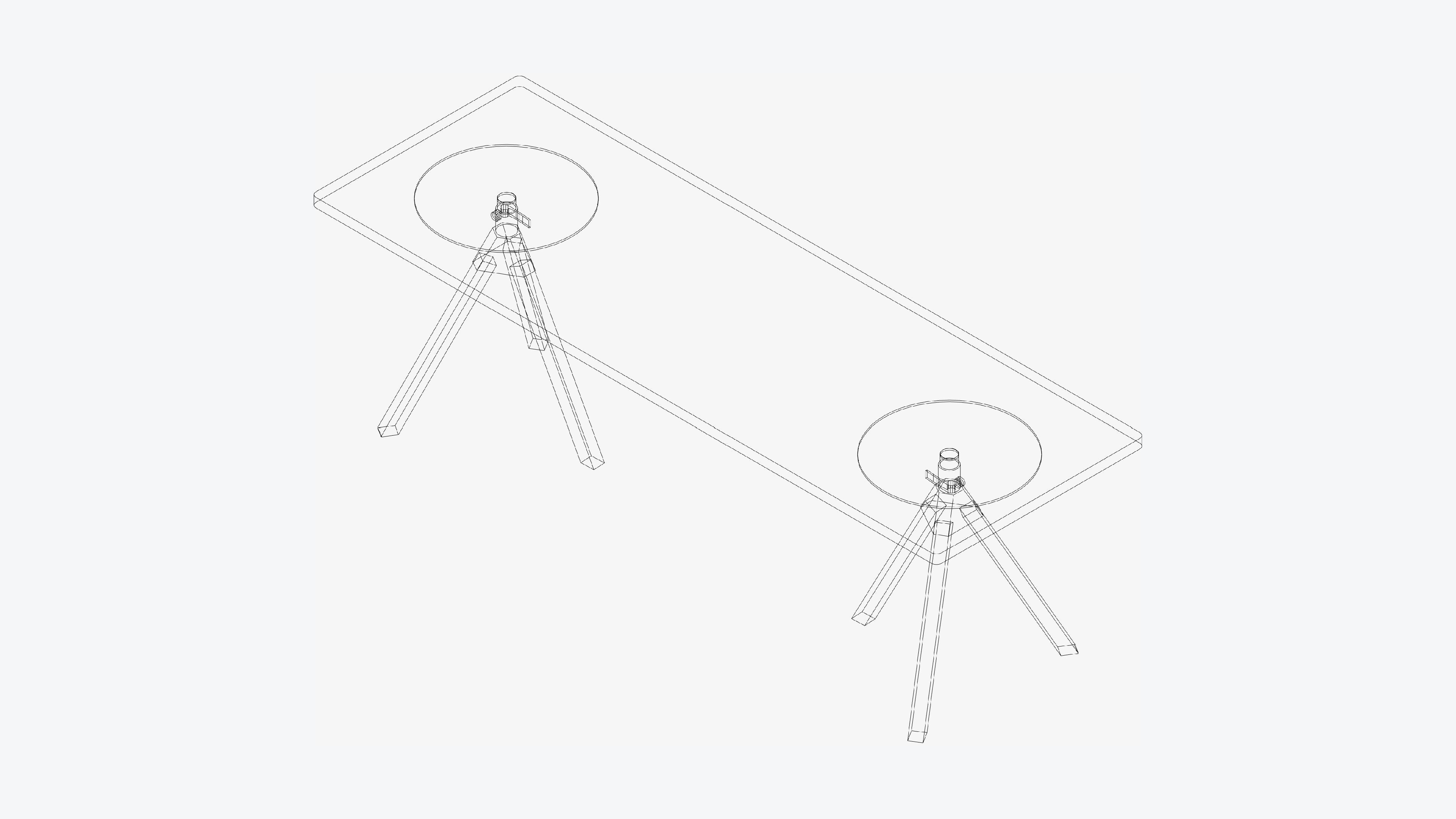 Furniture - Table - Contemporary - Buzz - Tri Leg - XX Large 2 Low-poly 3D model_3