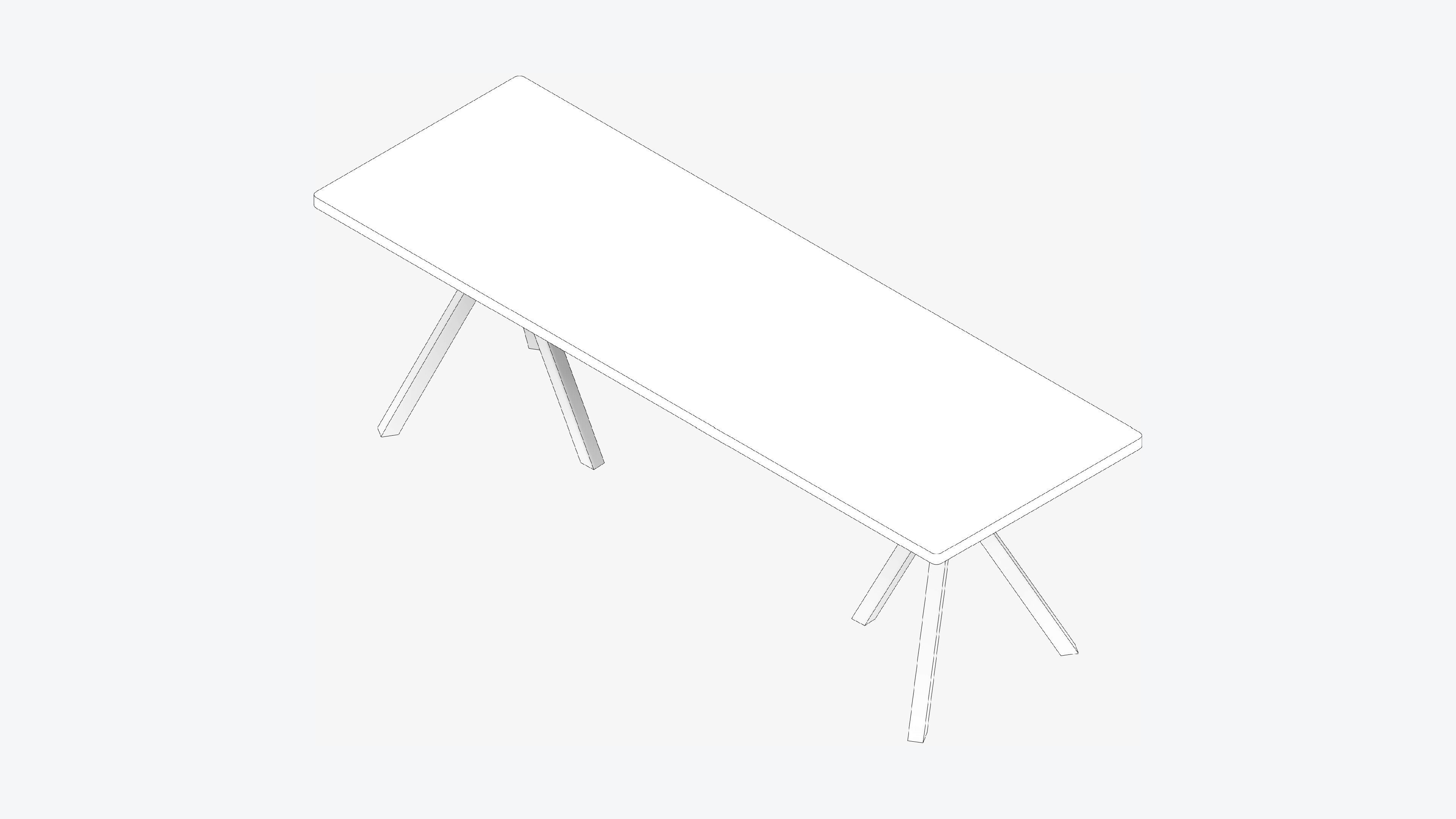 Furniture - Table - Contemporary - Buzz - Tri Leg - XX Large 2 Low-poly 3D model_2