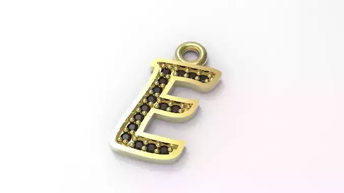 E Letter Alphabet Pendant
