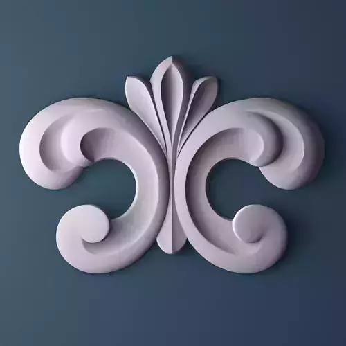 Curlicues decorative fleur de lis