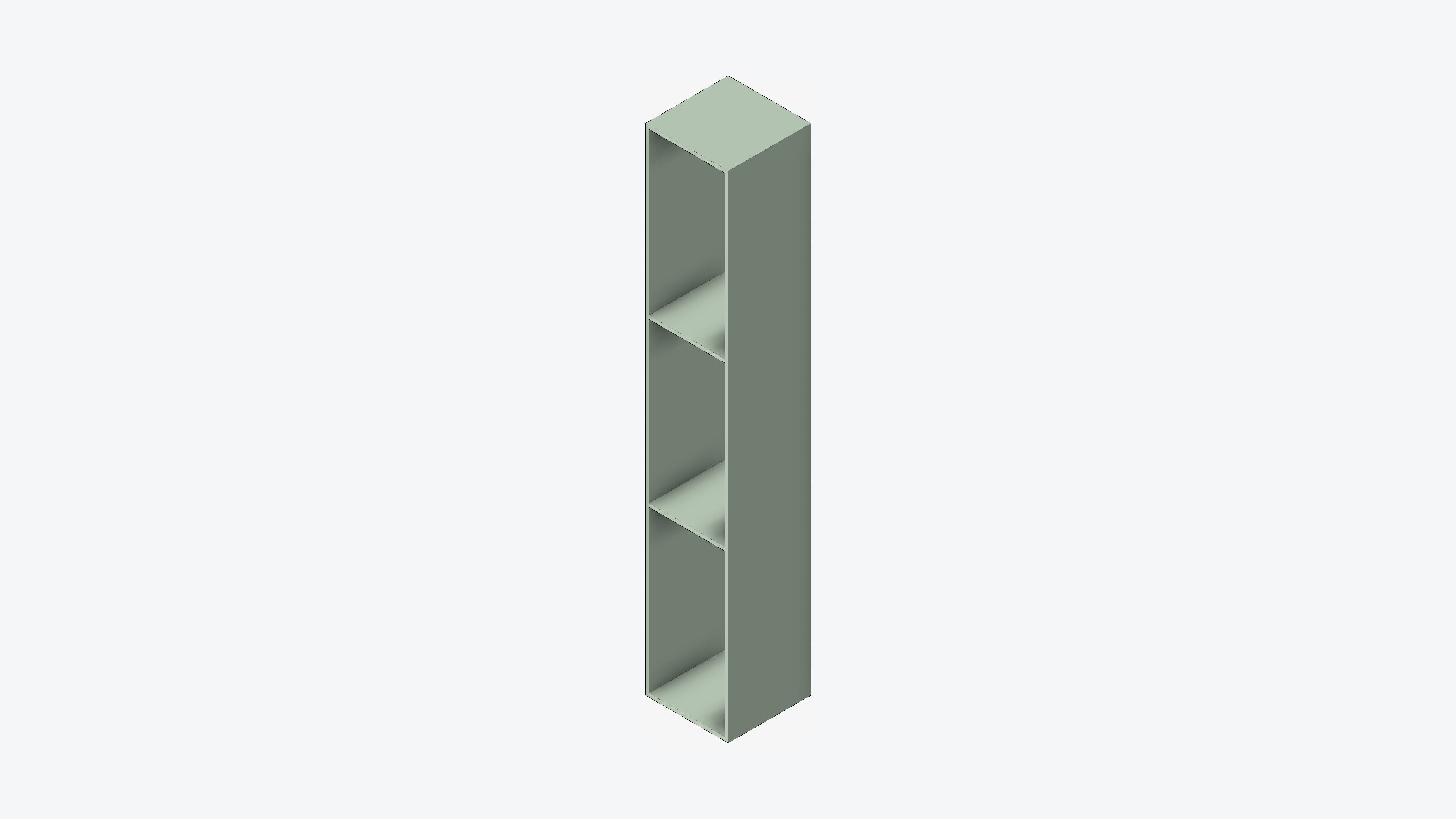 Kinda Locker - Plastic - Locka - Triple Tier Low-poly 3D model_1