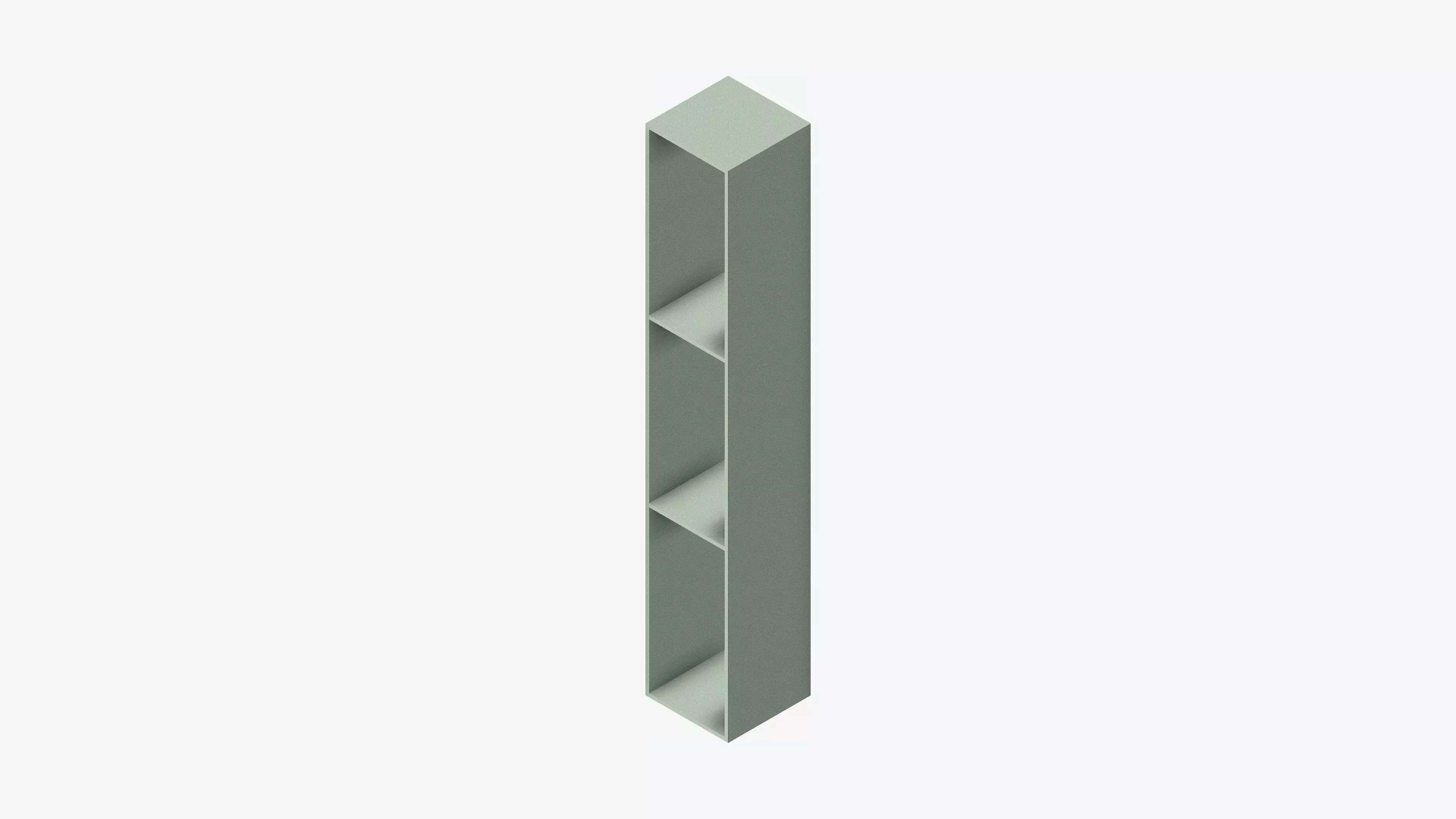 Kinda Locker - Plastic - Locka - Triple Tier Low-poly 3D model_0