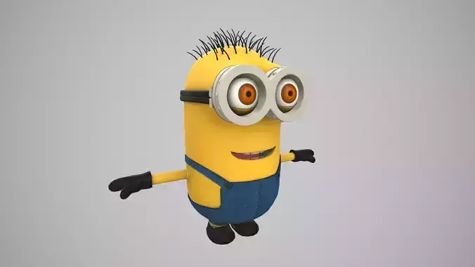 Minion minions character Low-poly 3D model