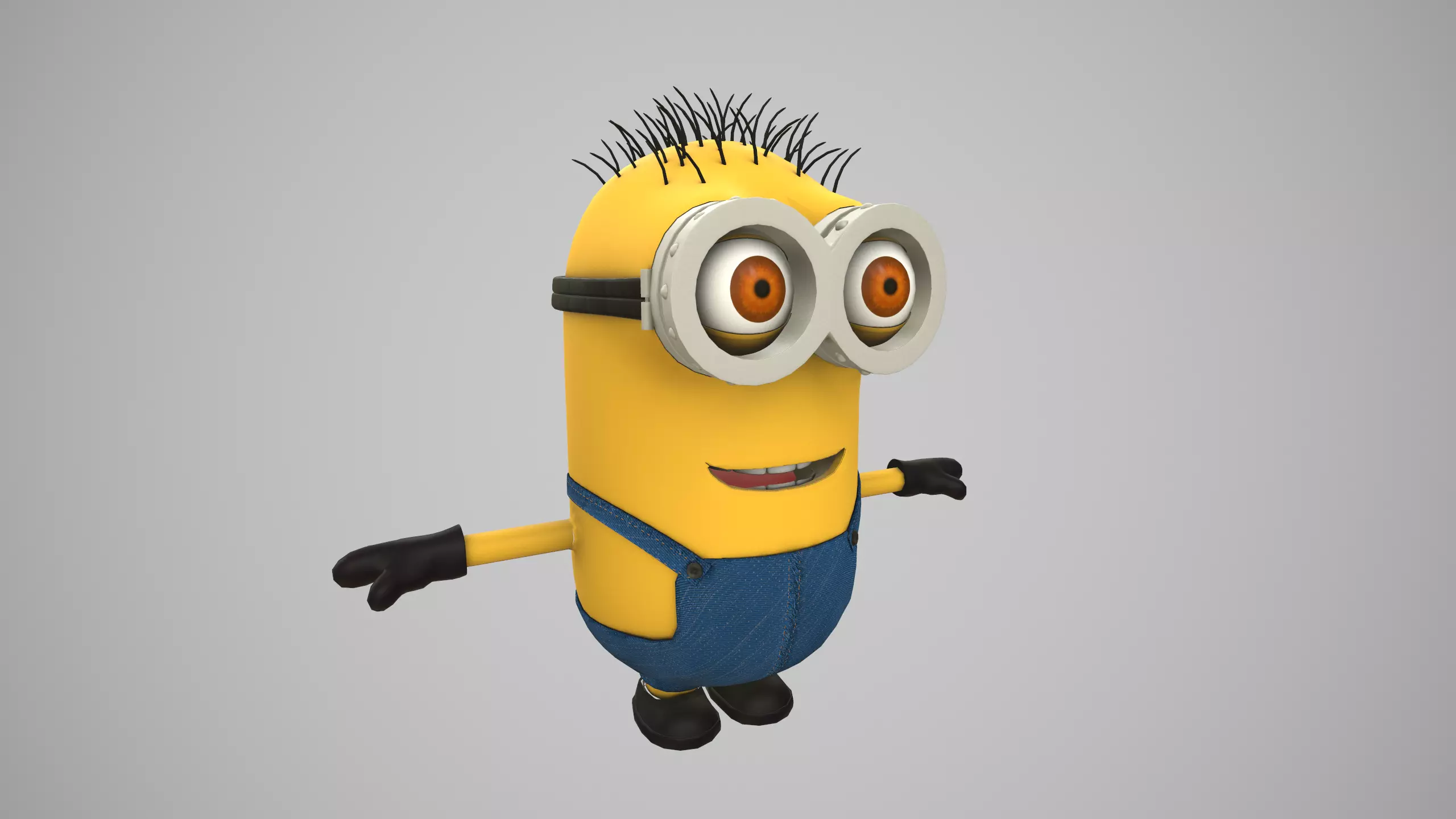 Minion minions character Low-poly 3D model_0