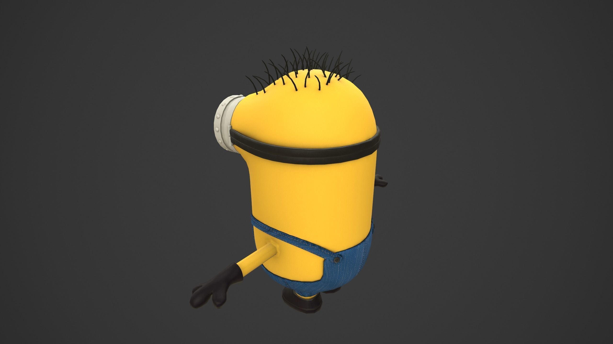 Minion minions character Low-poly 3D model_6