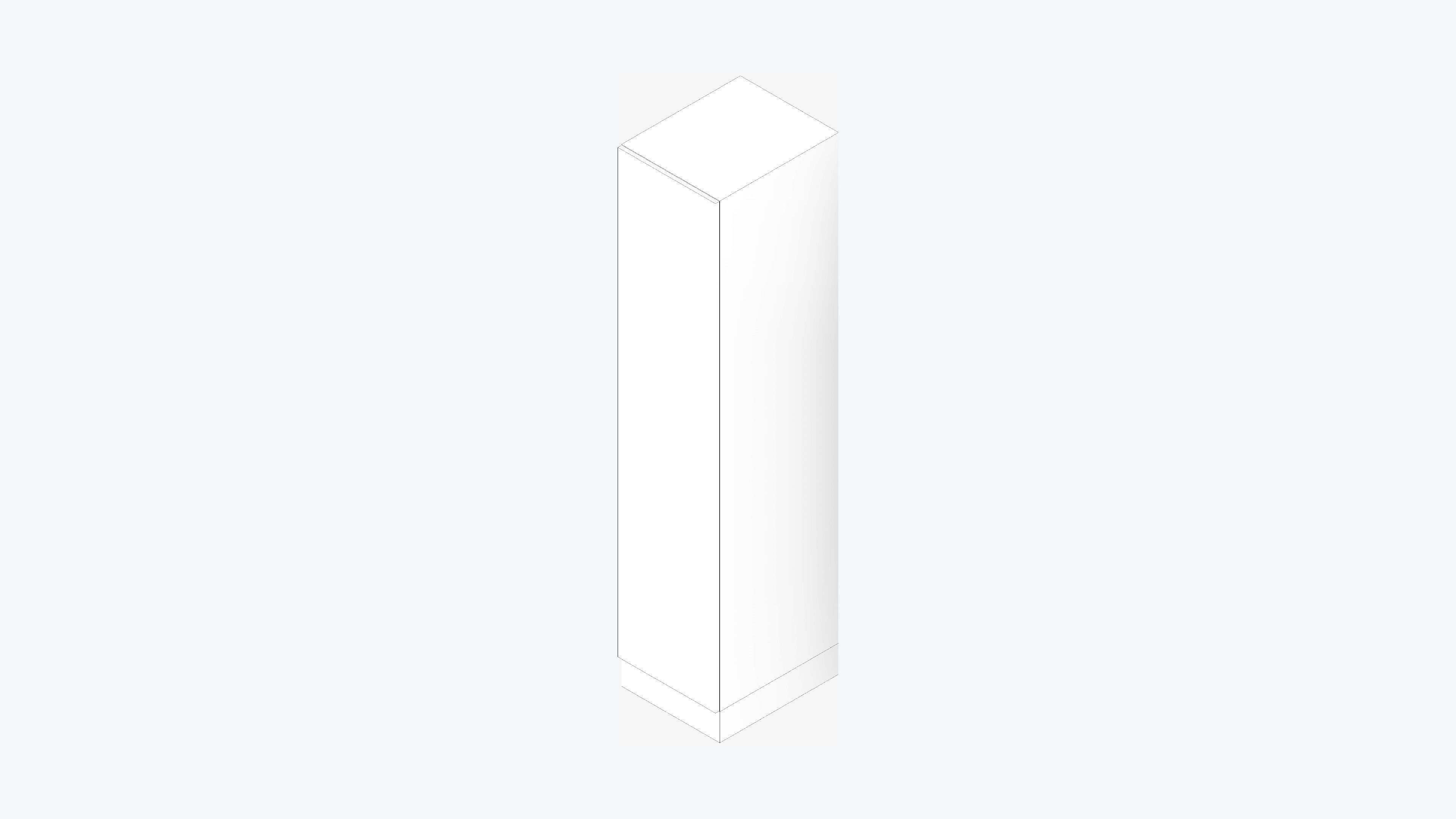 Locker - Laminate - Integral - Classic - 1 Door Low-poly 3D model_2